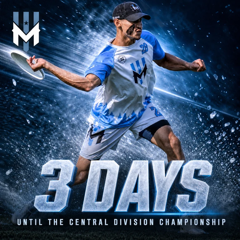 A countdown ad reading 3 days until the Central Division Championship