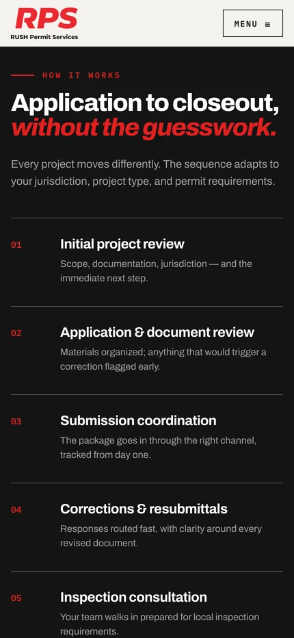 The process on a phone as a single numbered list with a short explanation under each step
