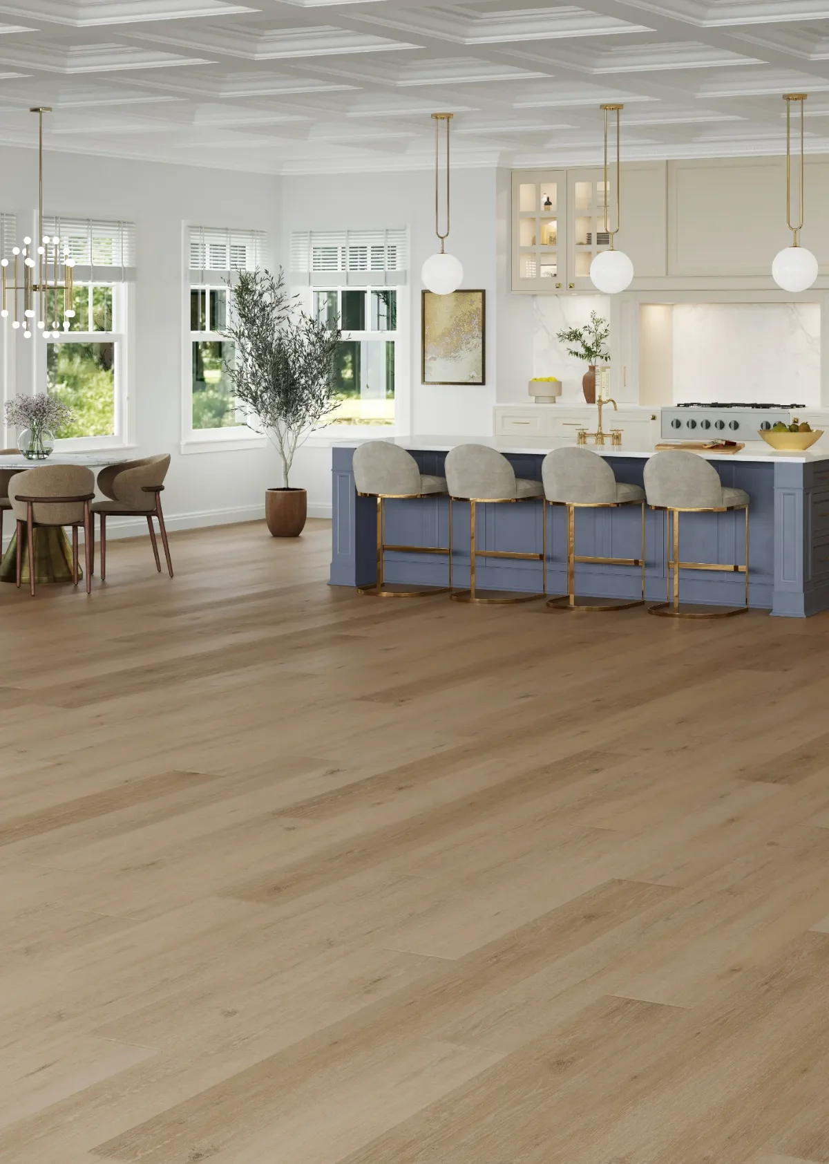 Lunde Flooring — great room with vinyl plank flooring