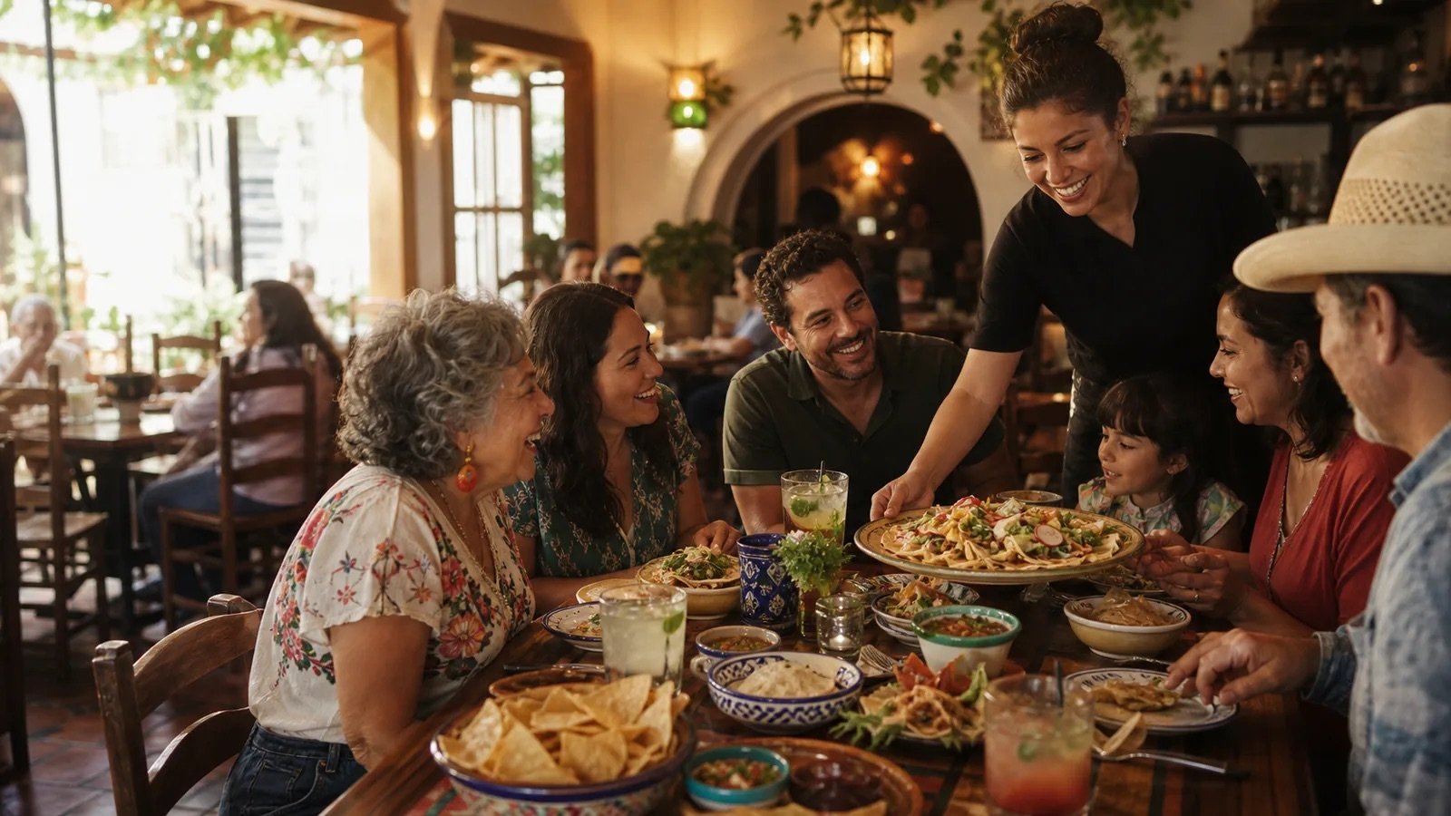 Guests gathered for a private dinner in Mauricio's dining room