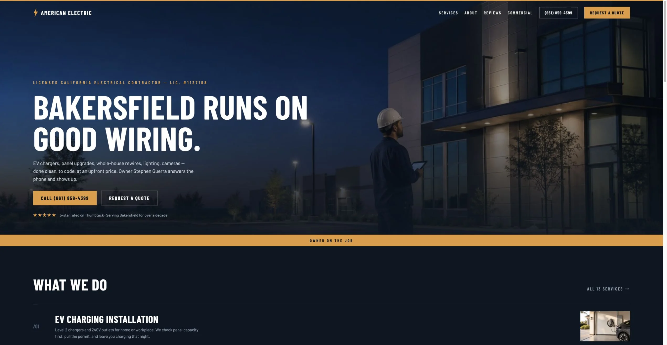 American Electric V2 homepage — Bakersfield runs on good wiring