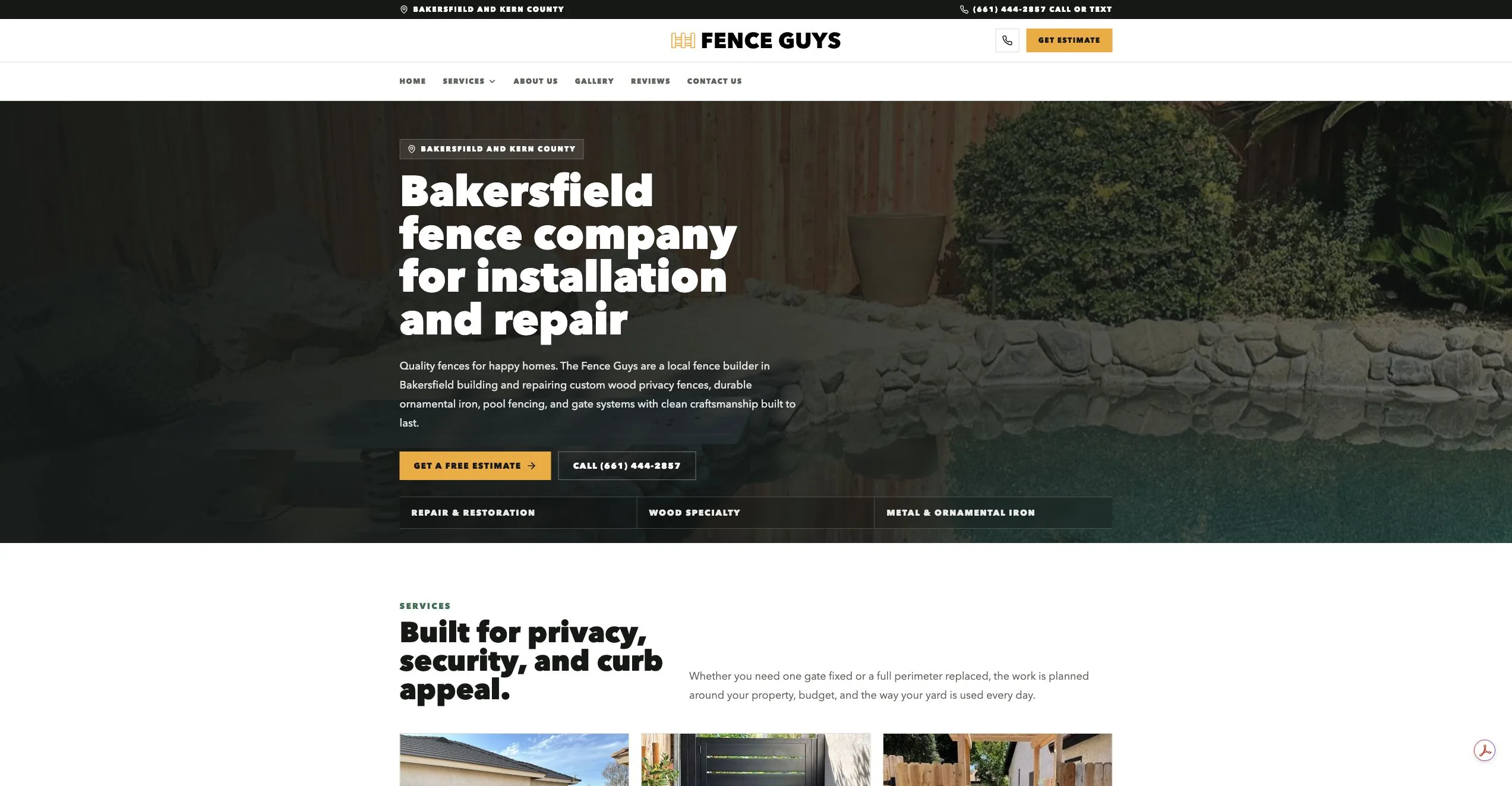 The Fence Guys website