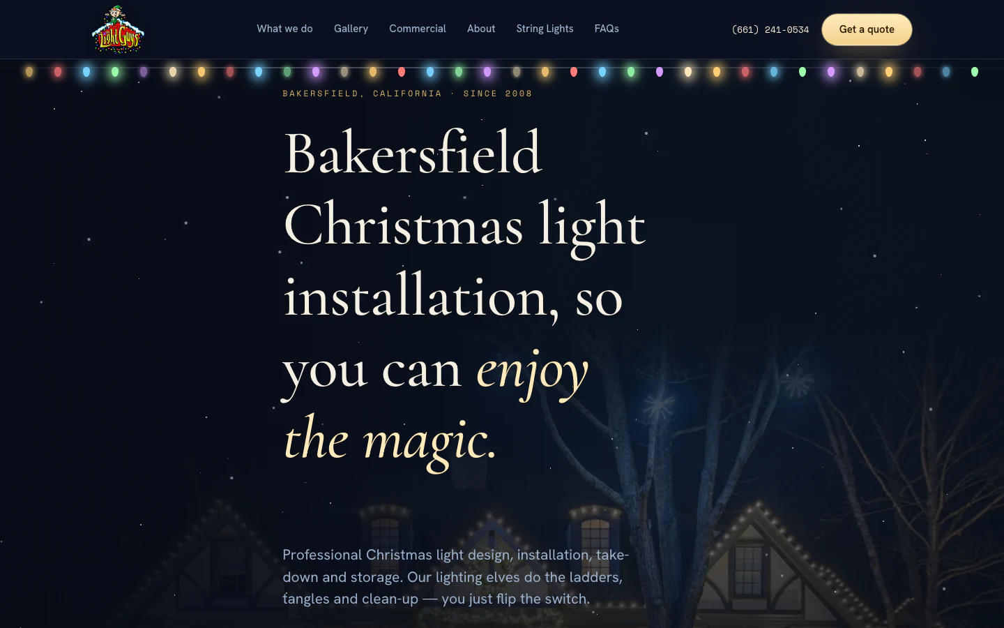 The Light Guys Christmas lighting website
