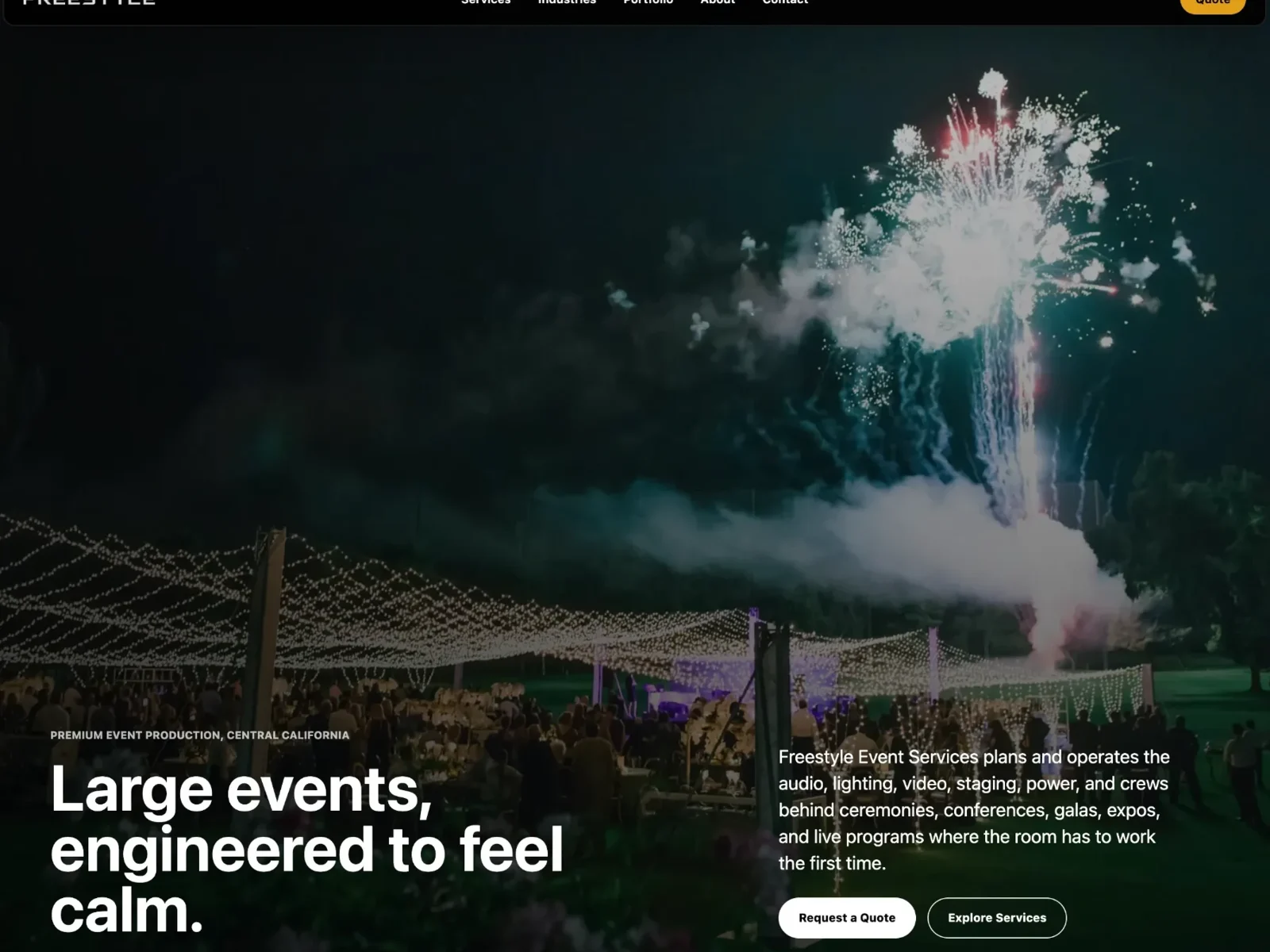 Freestyle Event Services website