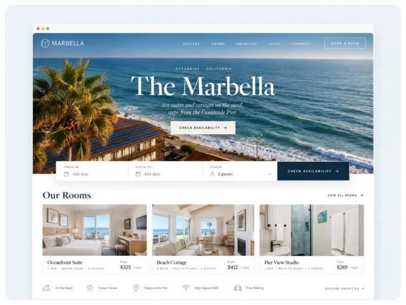 The Marbella boutique hotel website