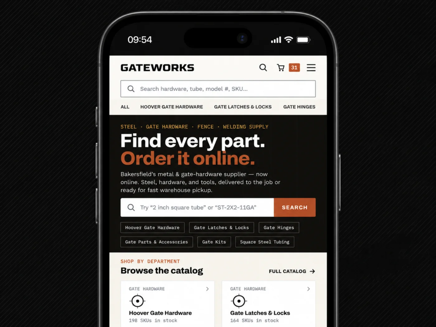Gateworks storefront on a phone