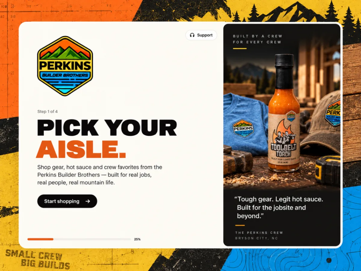 Perkins Builder Brothers shop experience