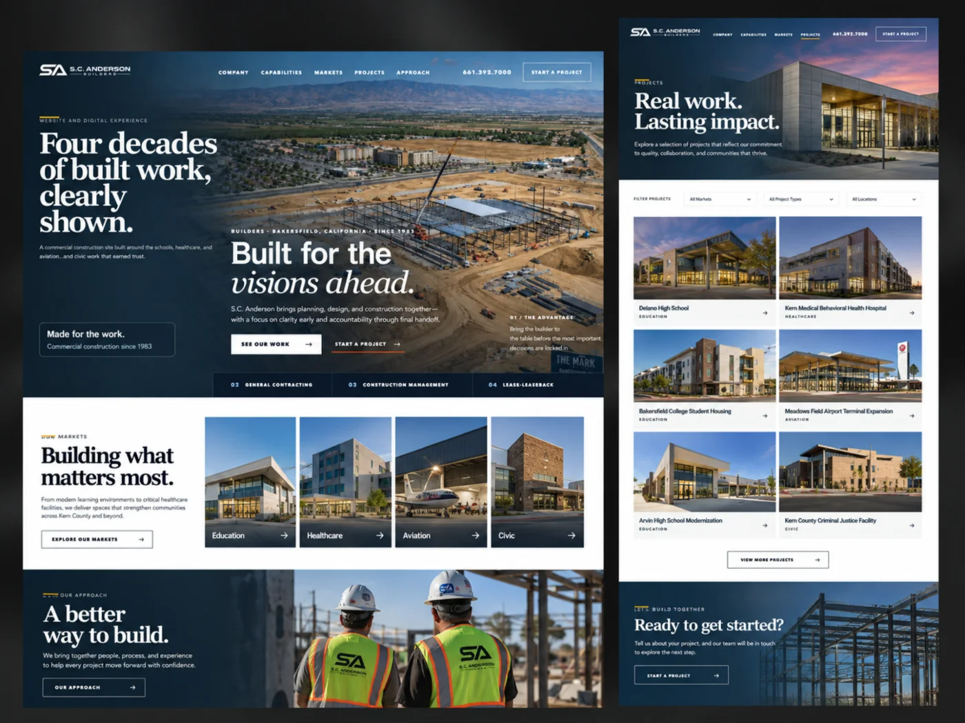 S.C. Anderson commercial contractor website
