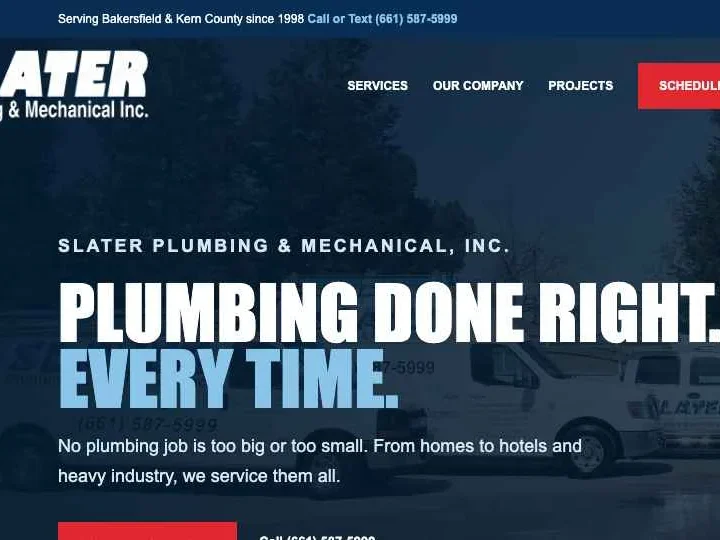 Slater Plumbing website