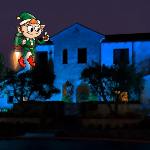 A roofline lights up in a single beat.