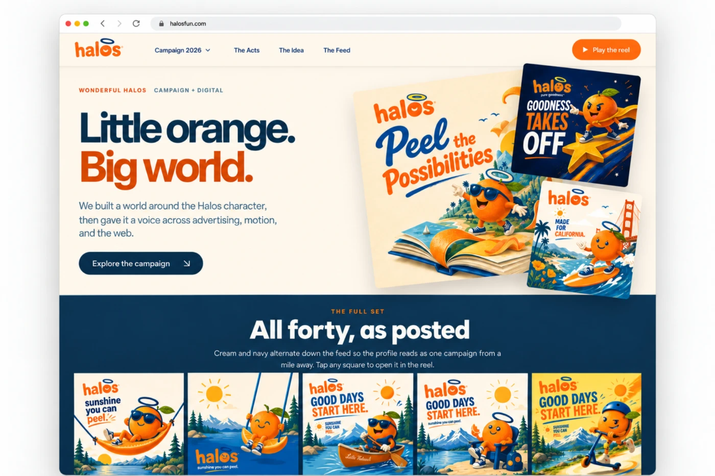 Wonderful Halos campaign website on desktop and mobile