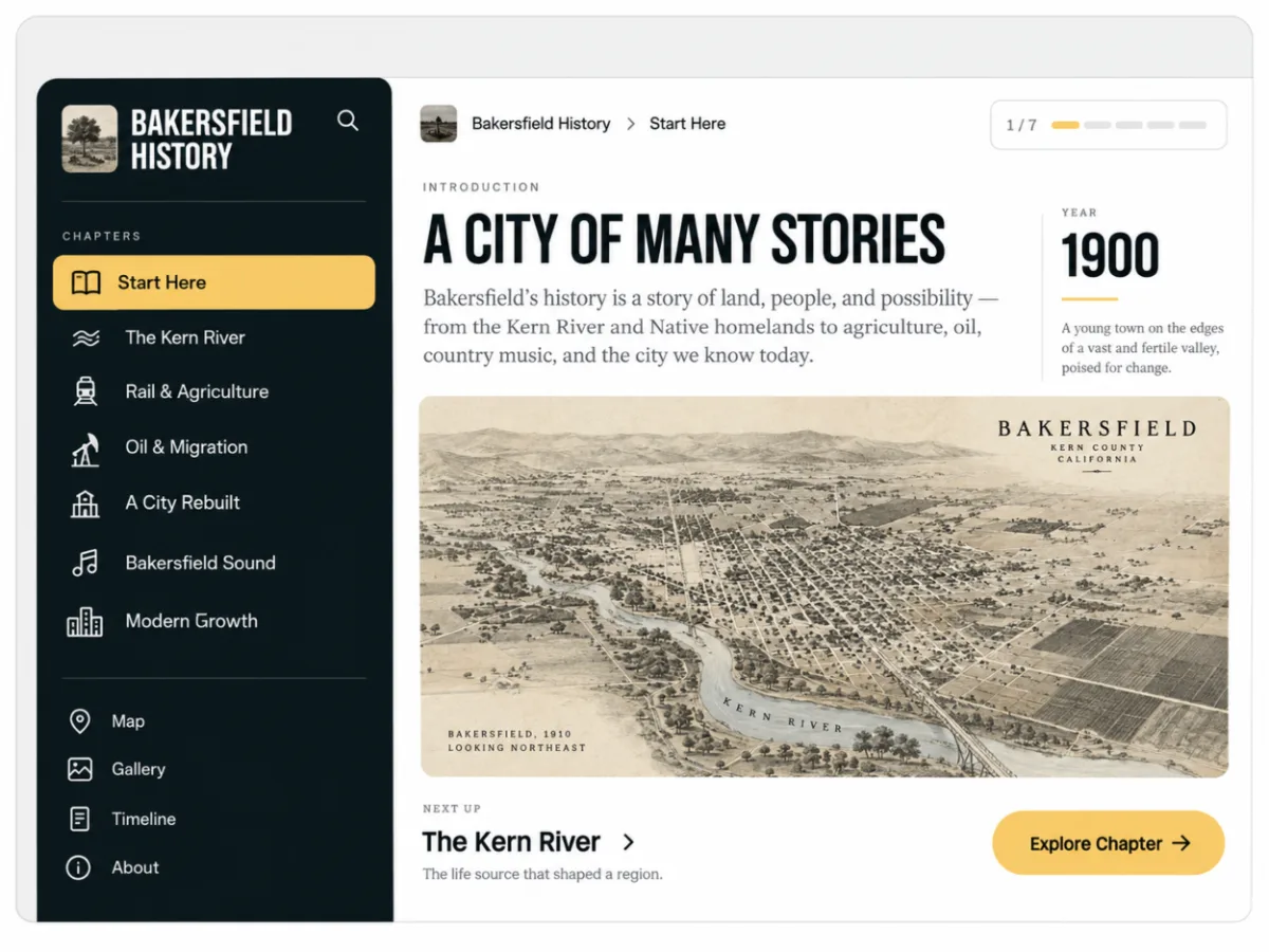Bakersfield History chapter view