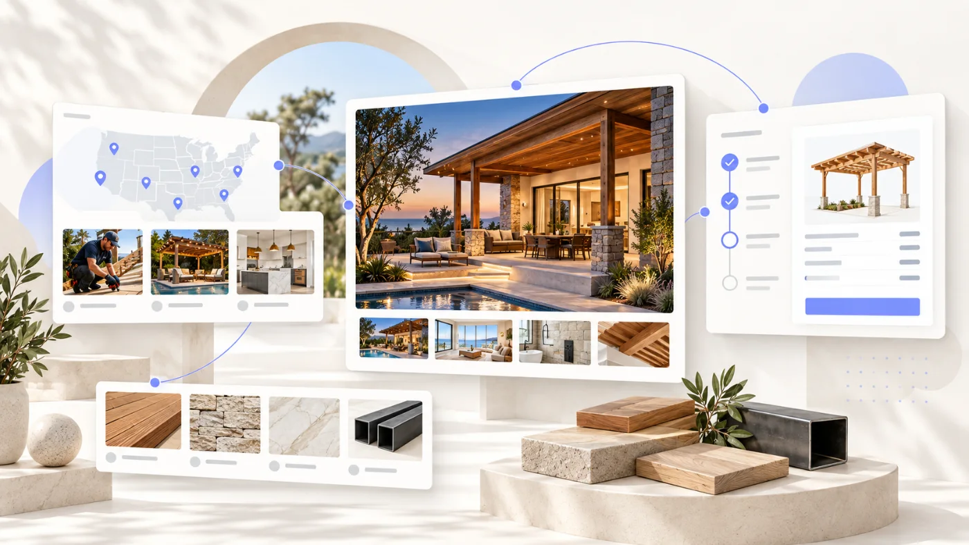 Multi-location contractor website with service map and project gallery